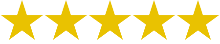 Five golden stars representing excellent service and satisfaction.