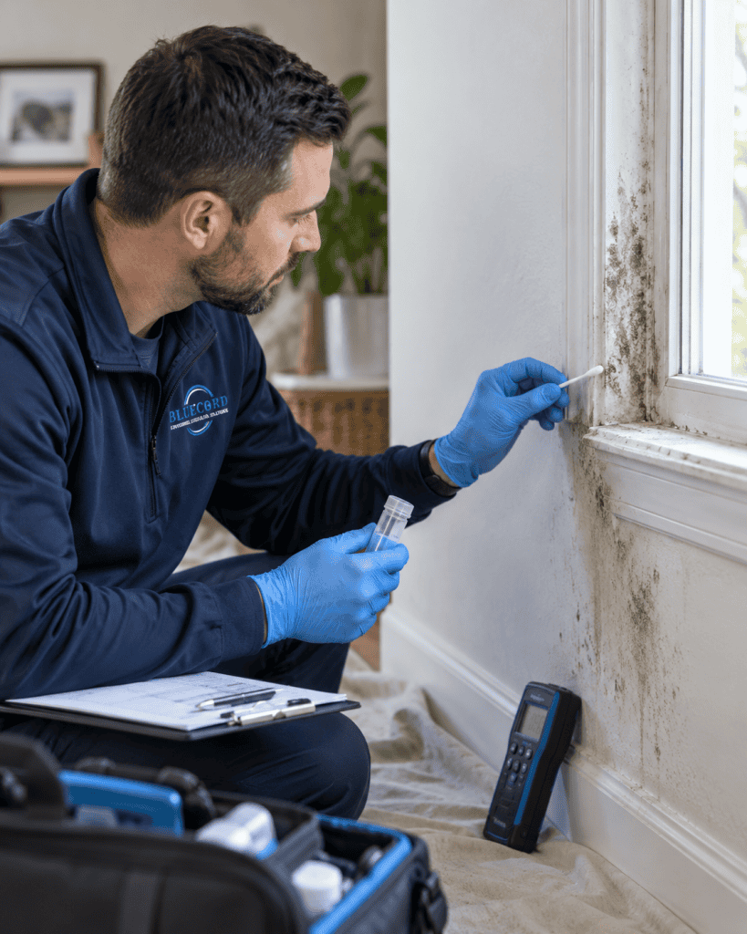 Professional checking wall for mold in Rogers, AR.